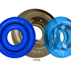 Oxballs Lot de 3 Cockrings Rimringz Gris-Bleus